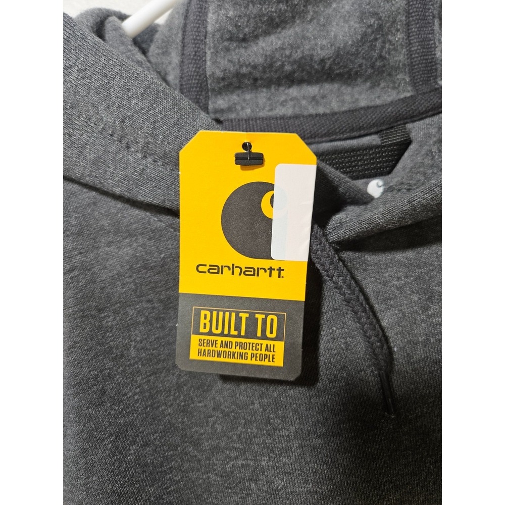 Carhartt Loose Fit Midweight Hoodie, Carbon Heather Gray, TS0288-M, Men's SM - Picture 8 of 10